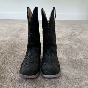 Roper Black Leather Boots
